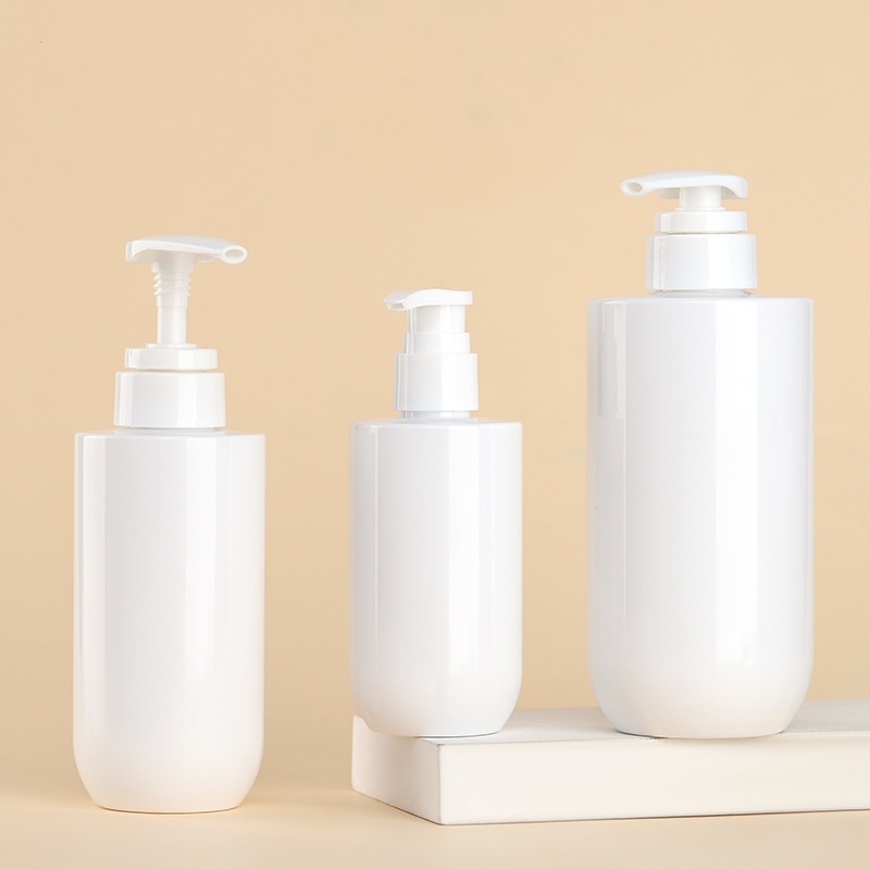 5/15PCS 200/300/500ml Empty Plastic Lotion Pump Bottle Shampoo Shower Gel Dispenser Body Lotion Bottle With White Pump: light yellow / 8ml 
