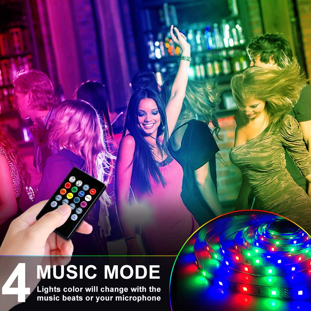 Musik rgb controller dæmper led strip lys 20 nøgle fjernbetjening stemme sensor controller til smd 5050 3528 led tape lys