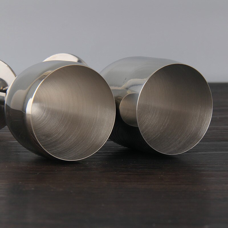 Copas de vino de acero inoxidable, accesorios para Bar, copas de champán de Metal brillante para de boda, copa de vino tinto, Copas de Brandy, 1 Uds.
