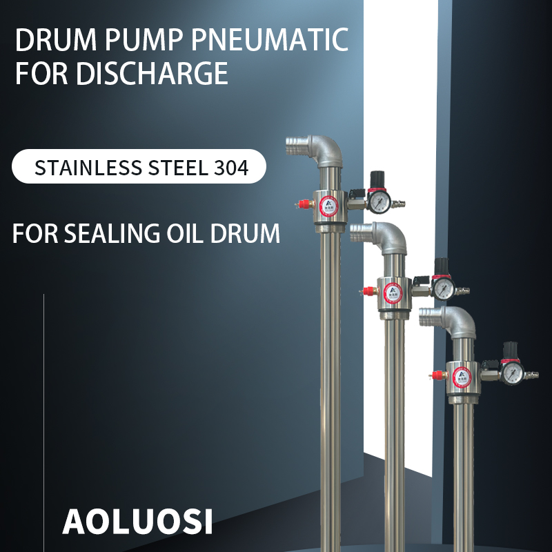 Stainless Steel Pneumatic Oil Pump, Sealed Drum Pump, Liquid Discharge Pump, Barrel Insertion Pump