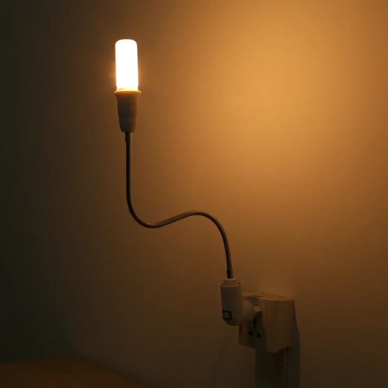 18/28/38cm fleksible  e27 to e27 led-lampefatninger, forlænger til pærefatning, forlænger til lysholder, konverter til belysningsholder, forlænger