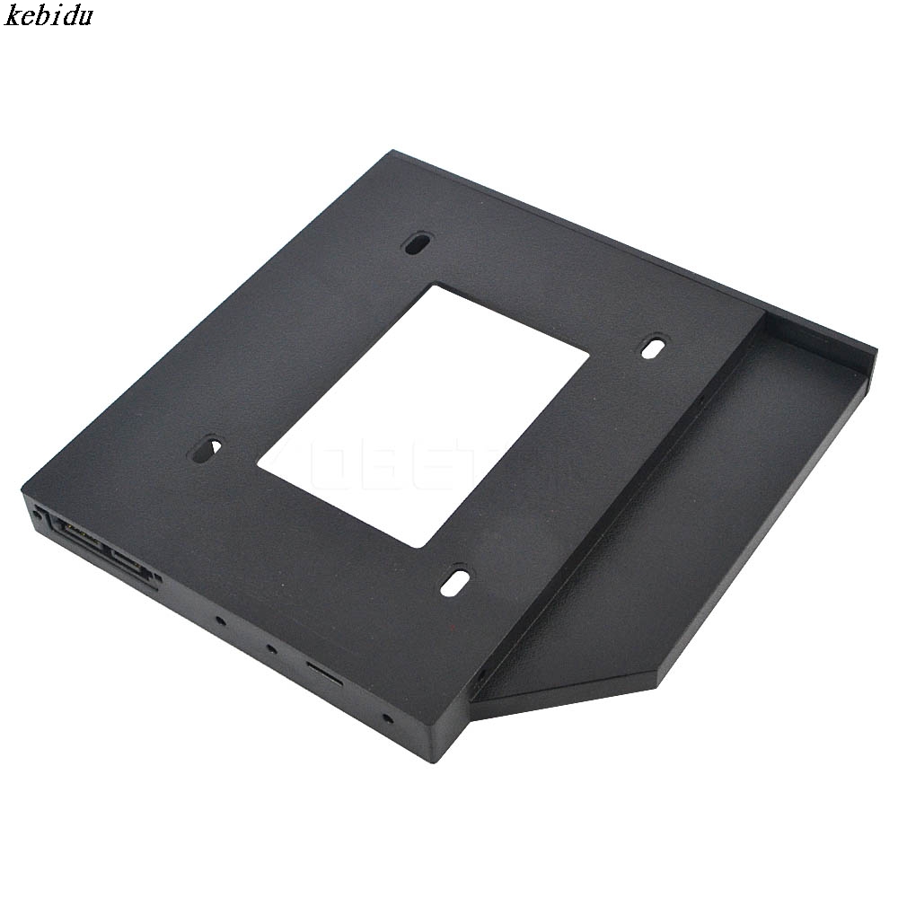 Kebidu 1 pc 12,7mm Universal- 2nd HDD Caddie 2,5 "SATA 3,0 SSD fallen Festplatte Gehäbenutzen + LED-anzeige für Laptop CD-Rom