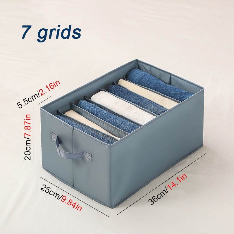 Collapsible Clothing Organizer Clothes Pants Storage Box Closet Drawer Wardrobe Underwear Socks T-Shirt Storage Organizers: Light Grey
