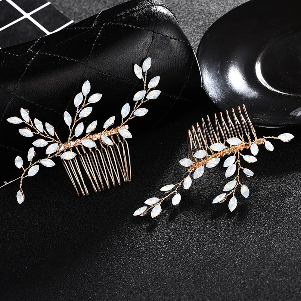 Bridal Vintage Gold Hair Comb Bridal Opal Comb Headpiece Bridal Hair Piece Wedding Hair Piece Wedding Hair Comb