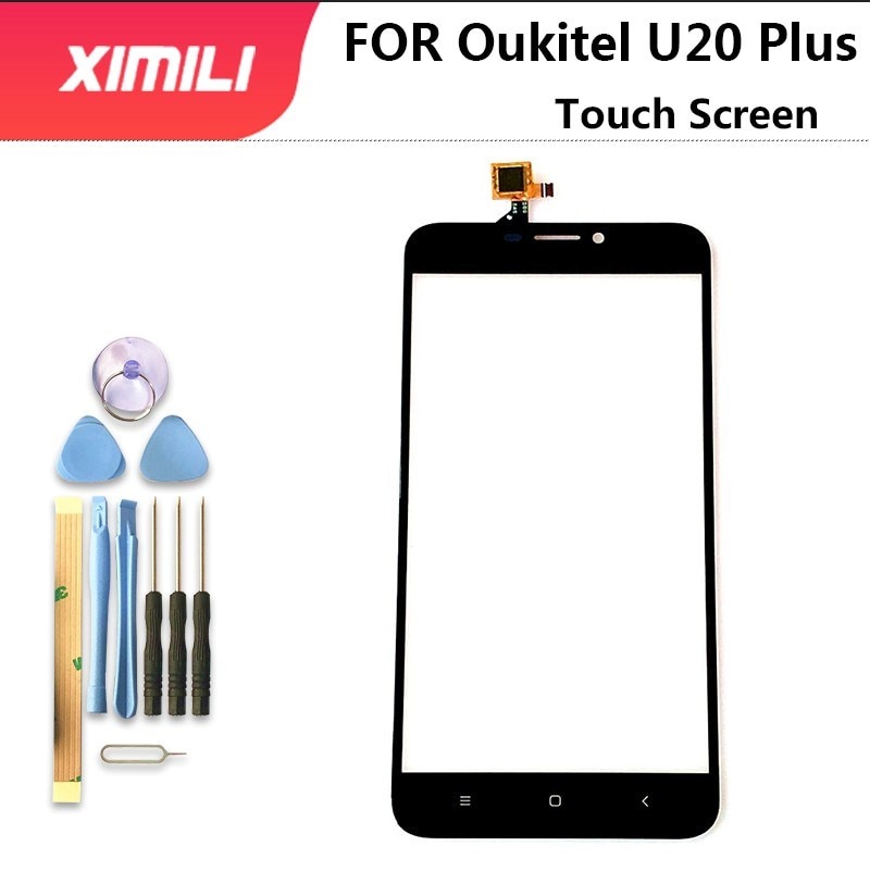 5.5 'Inch Originele Voor Oukitel U20 Plus Touch Screen Digitizer Glas Vervanging 100% Originele Getest Oukitel U20 Plus + Gereedschap + 3M
