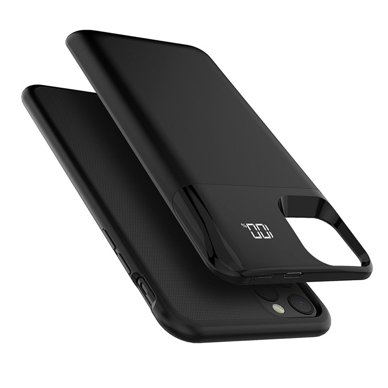 Voor Iphone X Xs Xr Xs Max 11 11 Pro 11 Pro Max Batterij Case Power Aparte Draadloze Opladen Batterij case Smart Digitale Display