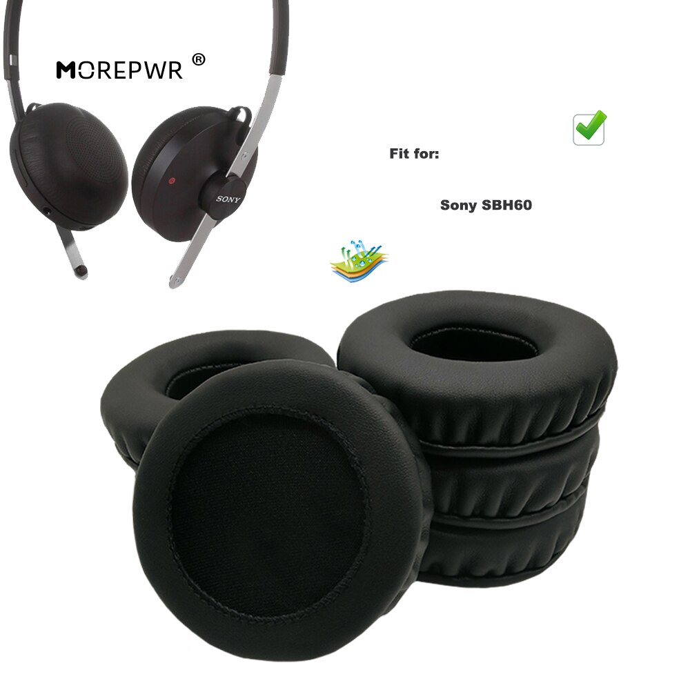 Morepwr Upgrade Replacement Ear Pads for Sony SBH60 Headset Parts Leather Cushion Earmuff Sleeve