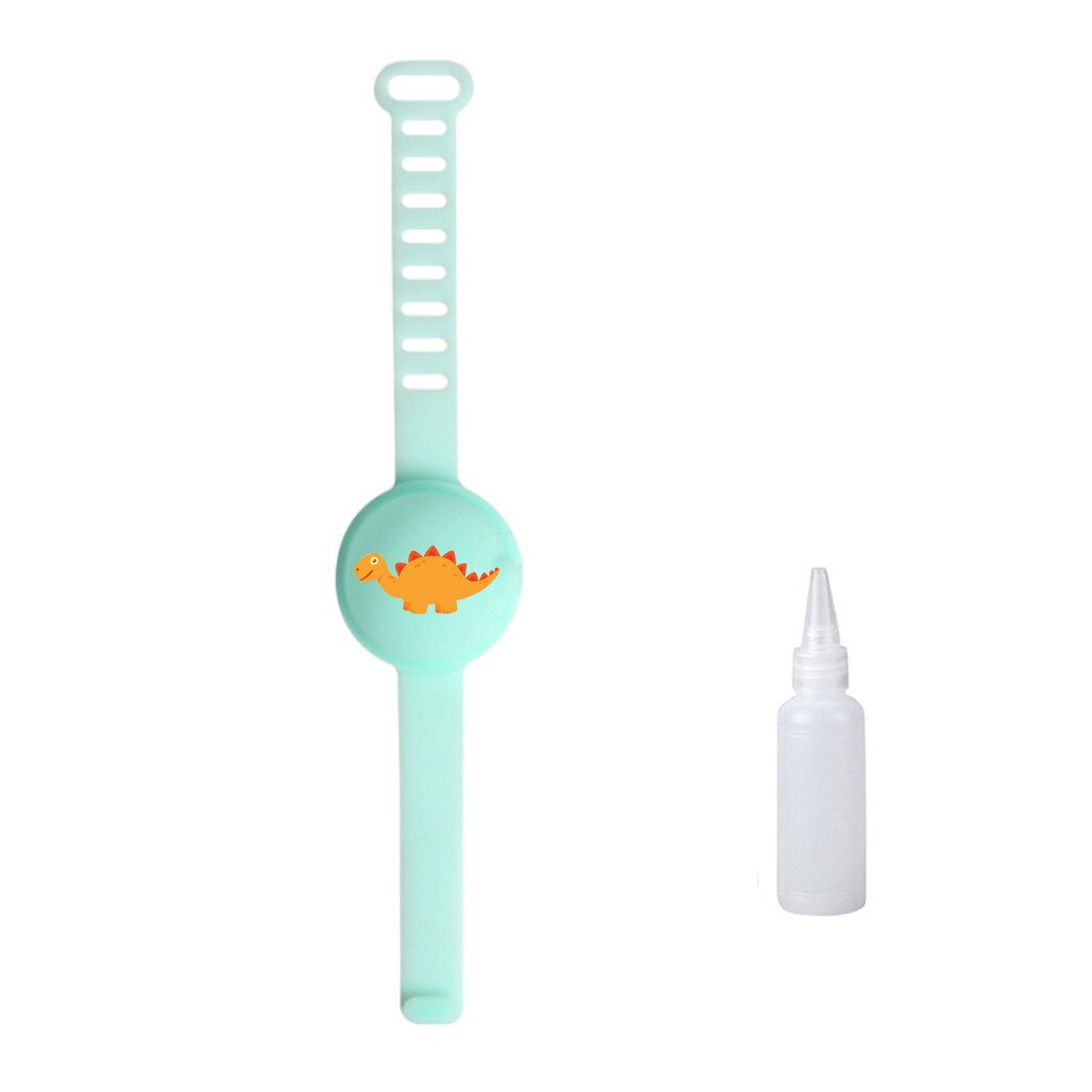 Hand Bracelet Dispenser Gel Holder Wristband Adult Kid Liquid Gel Storage Wrist Strap+Portable Dispenser Bottle: Green