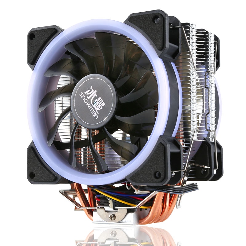 Universal Computer CPU Cooler Fan RGB 4Pin CPU Cooling Fans For Inter 775/1151/1155/1156 Heatsink 4/6 Heatpipe Fan For AMD