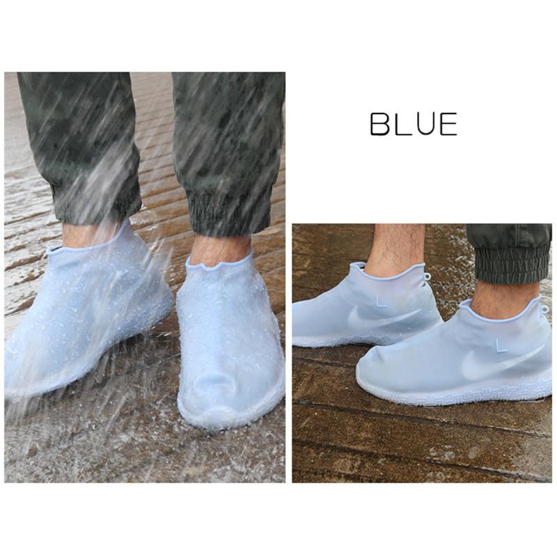 Draagbare Schoen Cover Outdoor Hoogwaardige Siliconen Waterdichte Regen Laarzen Schoenen Protector Slijtvast Overschoenen L Size