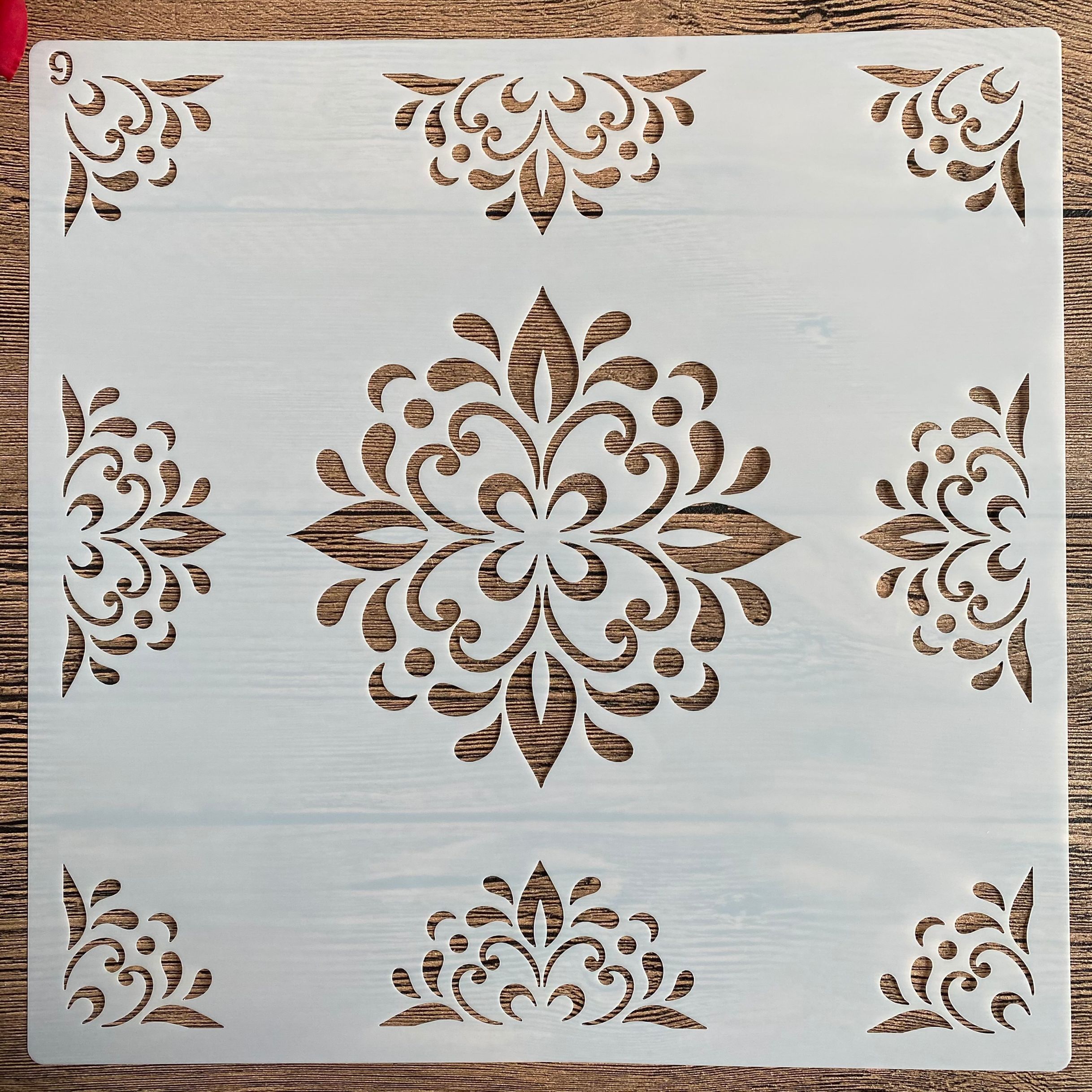 Molde de mandala para manualidades diy, tamaño de 30x30cm, para pintar plantillas, estampadas álbum de fotos, tarjeta de papel en relieve en madera, tela, pared 2022: 9