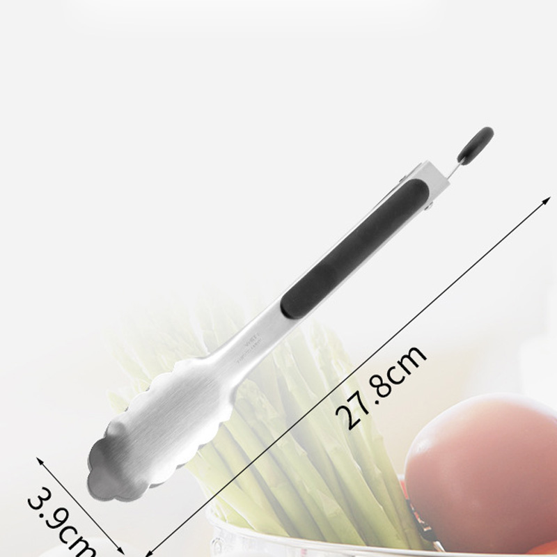 9 Inch Stainless Steel Food Clip Multifunction Barbecue Clip Buffet Bread Snack Meat Dish Clip Kitchen Tools