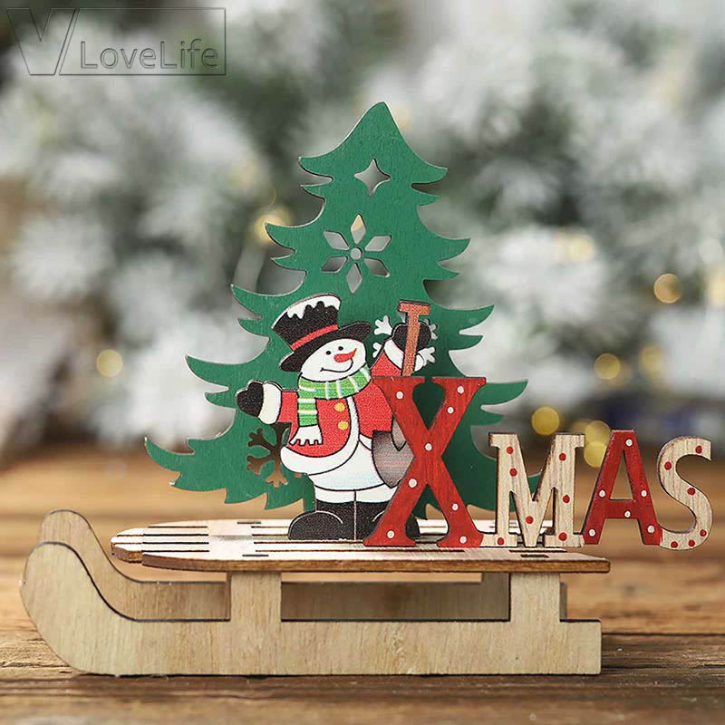 Juldekoration santa snögubbe älg jul släde prydnader hemdekorationer år dekoration