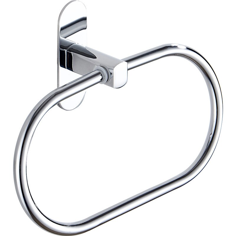 European Oval Towel Ring Self Adhesive Wall-mounted Kitchen Bathroom 304 Stainless Steel Hand Rag Towel Rails Holder Hardware: Default Title