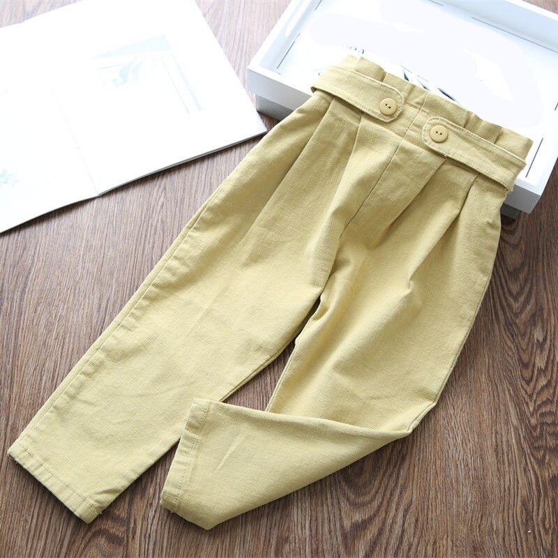 Pantalones de talla grande para niña, ropa para niño, pantalones informales con volantes blancos sólidos, 140, 150