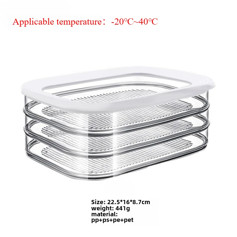 Stapelbarer Mittagessen-Fleischbehälter für Höhle Kühlschrank, Lebensmittel-Aufbewahrungsbox mit Deckel, Delikatessen-Fleisch-Aufbewahrungsbehälter für sterben Kühlschrank-Kälteaufbewahrung: Orange
