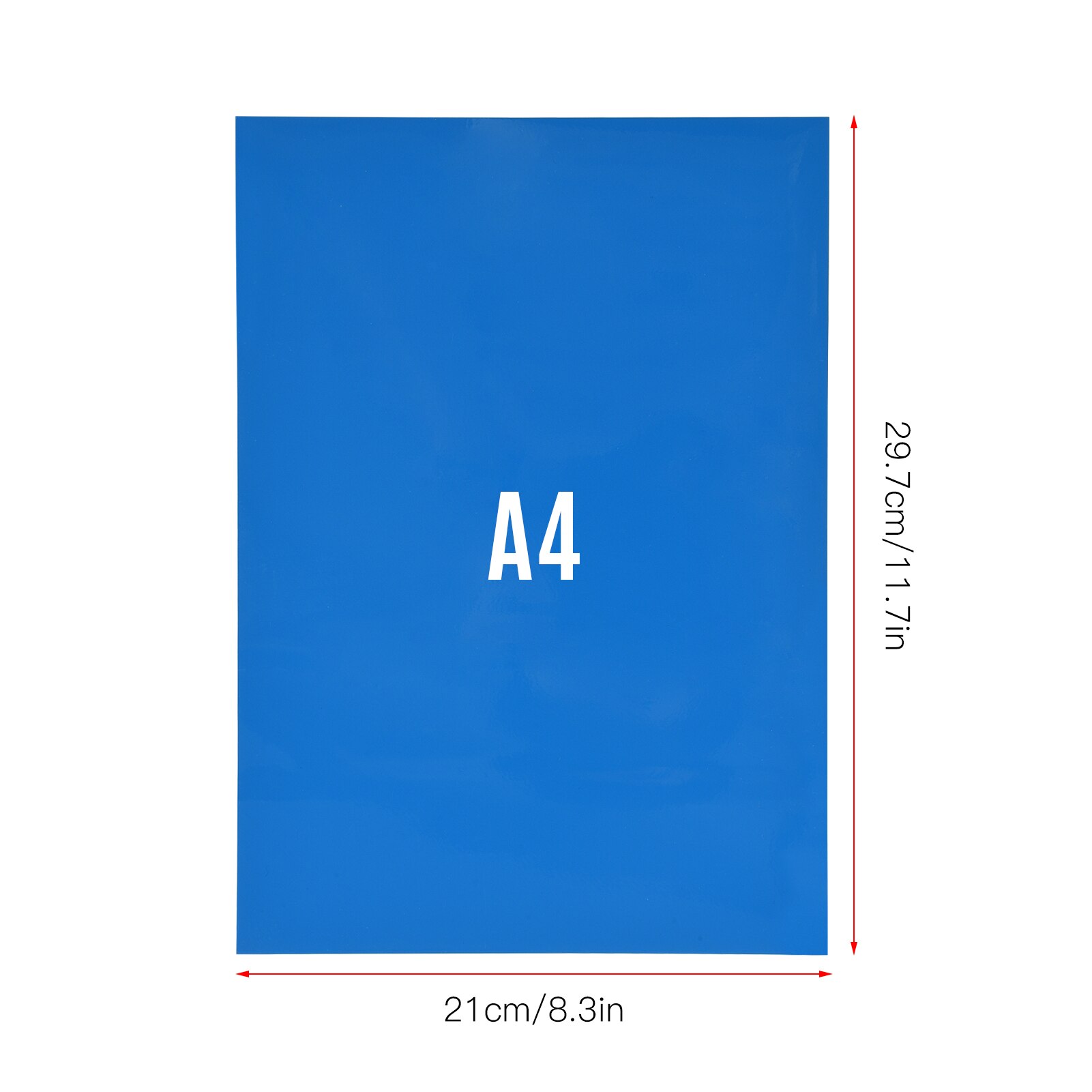 Feuille magnétique de couleur A4, tableau blanc effaçable à sec, facile à nettoyer, pour la maison, le bureau, le Restaurant, le café, 11.7x8.3 pouces: Bleu