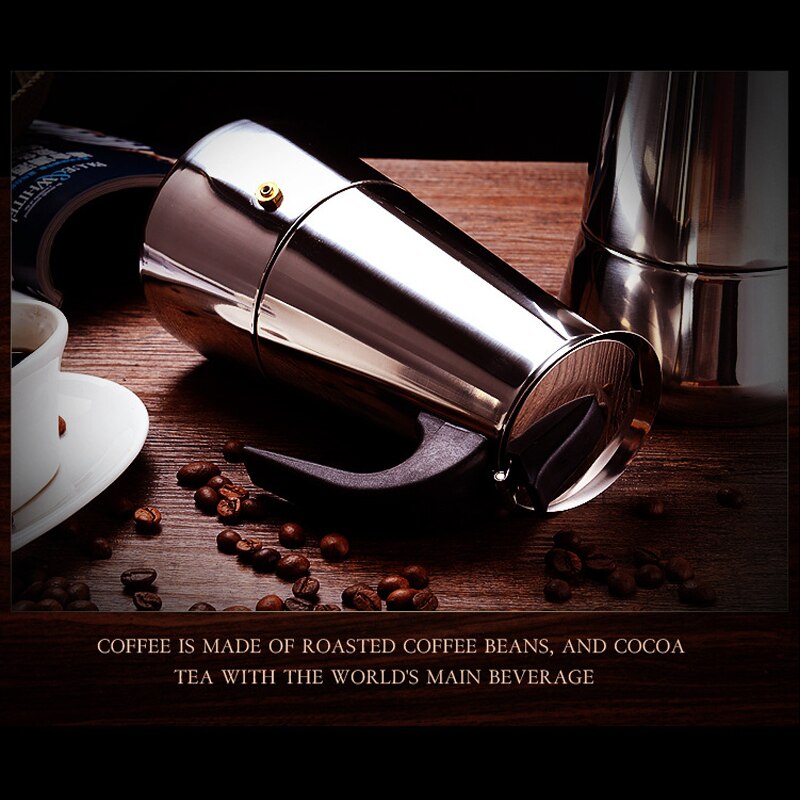 Espresso Maker 2/4/6 Cups Stainless Steel Mocha Pot Espresso Pot Espresso Maker 100/300/200ML WXV
