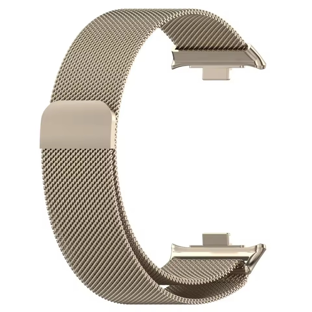 Milanesiskt metallarmband för xiaomi mi band 9 pro/mi band 8 pro magnetiskt andningsbart utbytbart armband för redmi watch 4/5 correa: Röd svart / 16mm
