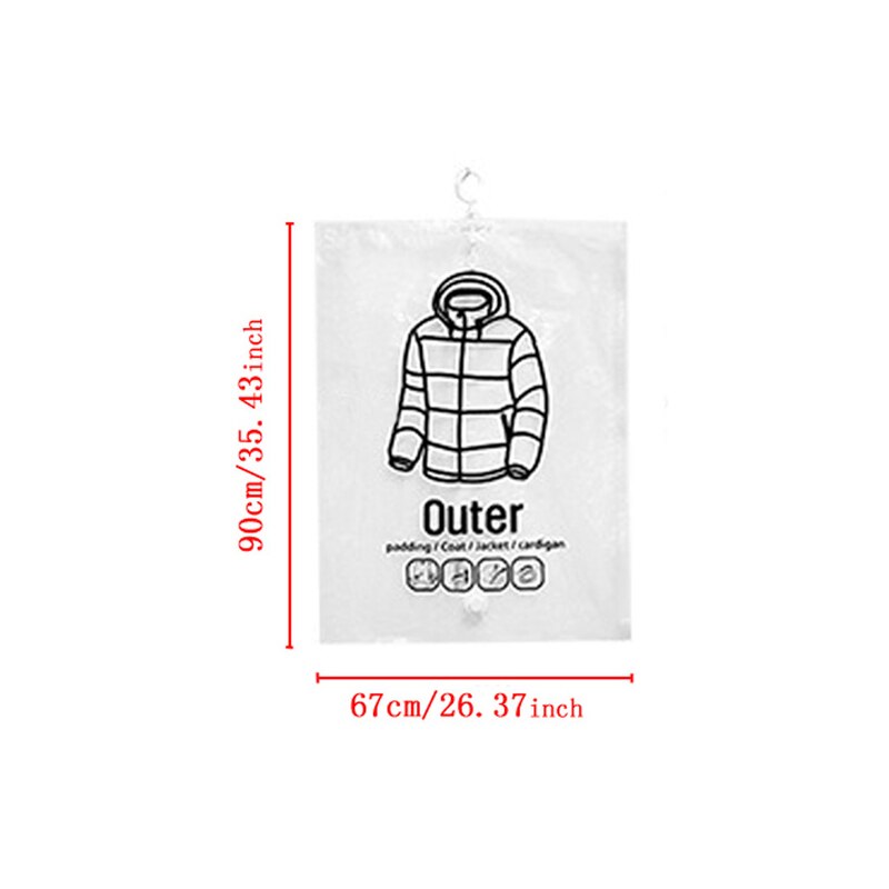 HHYUKIMI boczny zamek błyskawiczny wiszący worek próżniowy robić przechowywania szafa organizator oszczędzający miejsce posiadacze anty-kurz worki wilgoci opakowanie robić odzieży: S