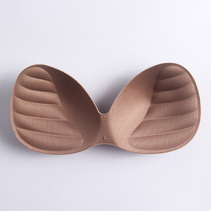 Body-fit kvinder badedragt pad indsæt bryst bh forstærker push up bikini polstret indsatser bryst usynlig pad tilbehør: Kaffe