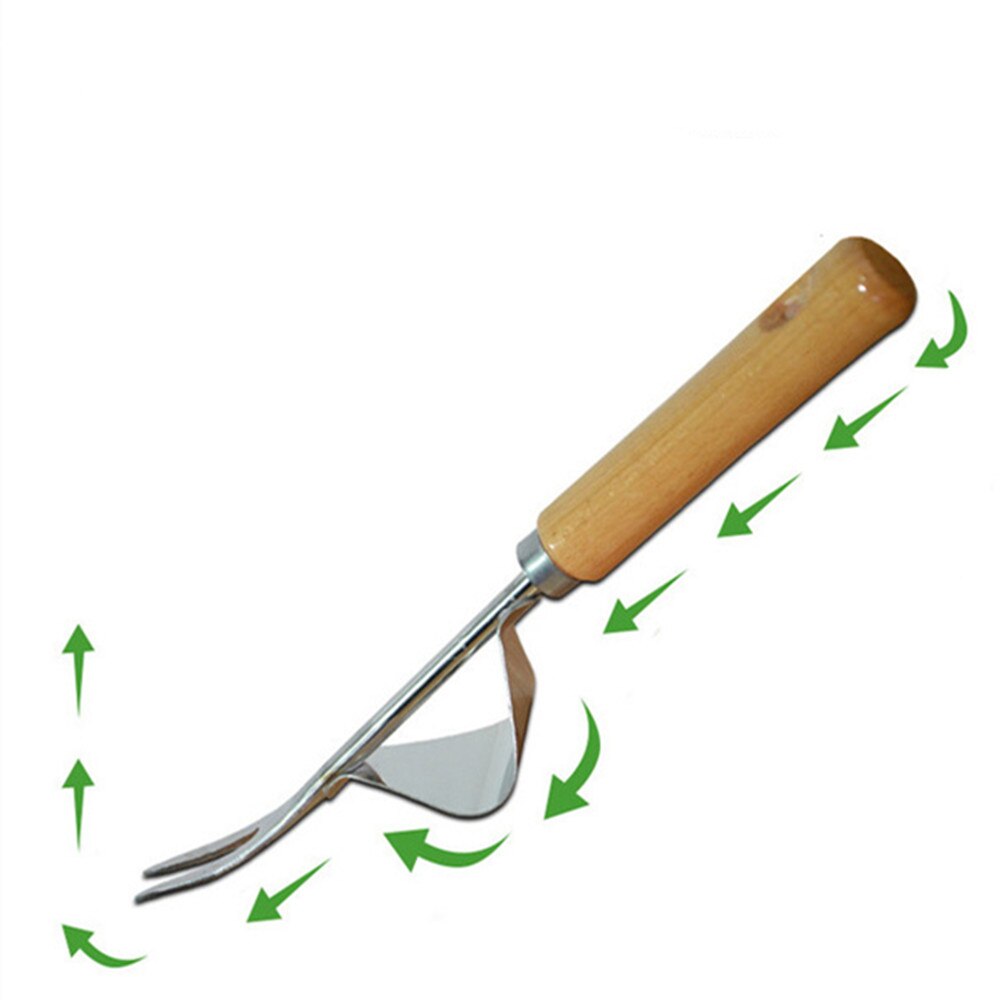 Manual Weeder Fork Metal Hand Garden Wood Handle Digging Puller Weeding Tool Garden Transplanting Digging Tools KYY1115