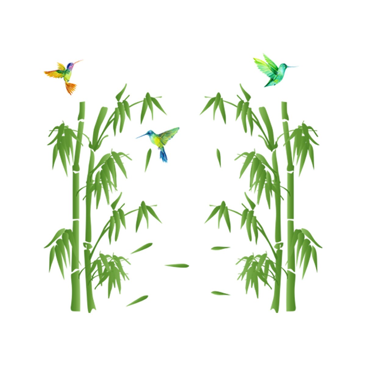 Ink Chinese Wind Branch Bird Glass Sticker Window Window Double-Sided Visual Decorative Wall Sticker: qz0640-10