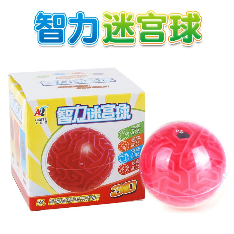 1 pcs Magische Intelligentie 3D Doolhof Bal Creatieve Puzzel Magische Kubus Speelgoed Ballen DIY Kinderen Spel Puzzel Speelgoed: Easy