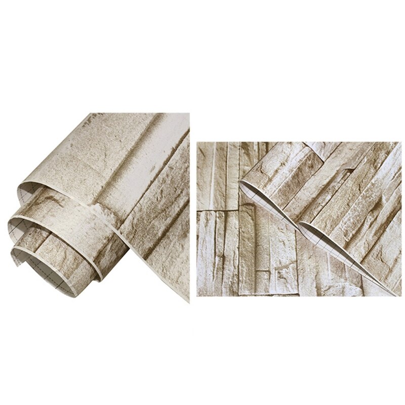 Rock Wallpaper-Stacked Stone Wallpaper-Faux Brick Wallpaper, Stone Self-Adhesive