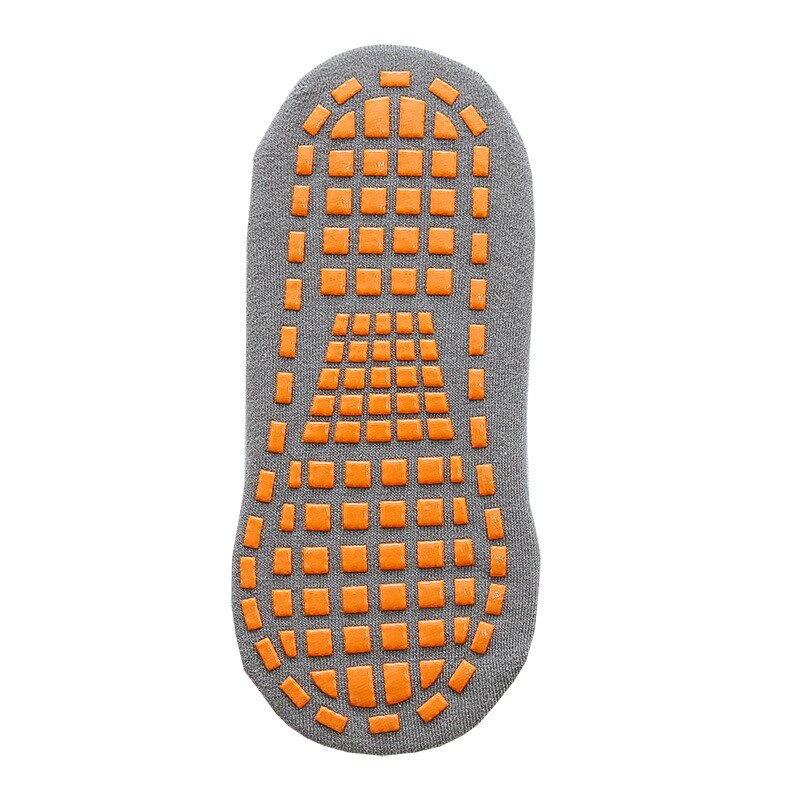 Kids Volwassenen Anti-Slip Sok Trampoline Sok Katoen Ademende Korte Sokken Elasticiteit Sport Jongen Meisje Buiten Kind Sokken: Adult / Grey
