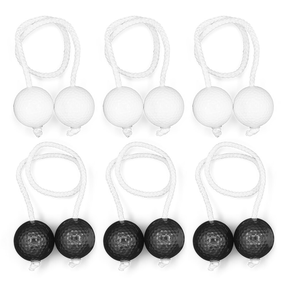 6 pièces/8 pièces échelle lancer balle balle de Golf Bolas dur Golf balles d'entraînement jeu de balle en plein air: 3pcsBlack 3pcs White