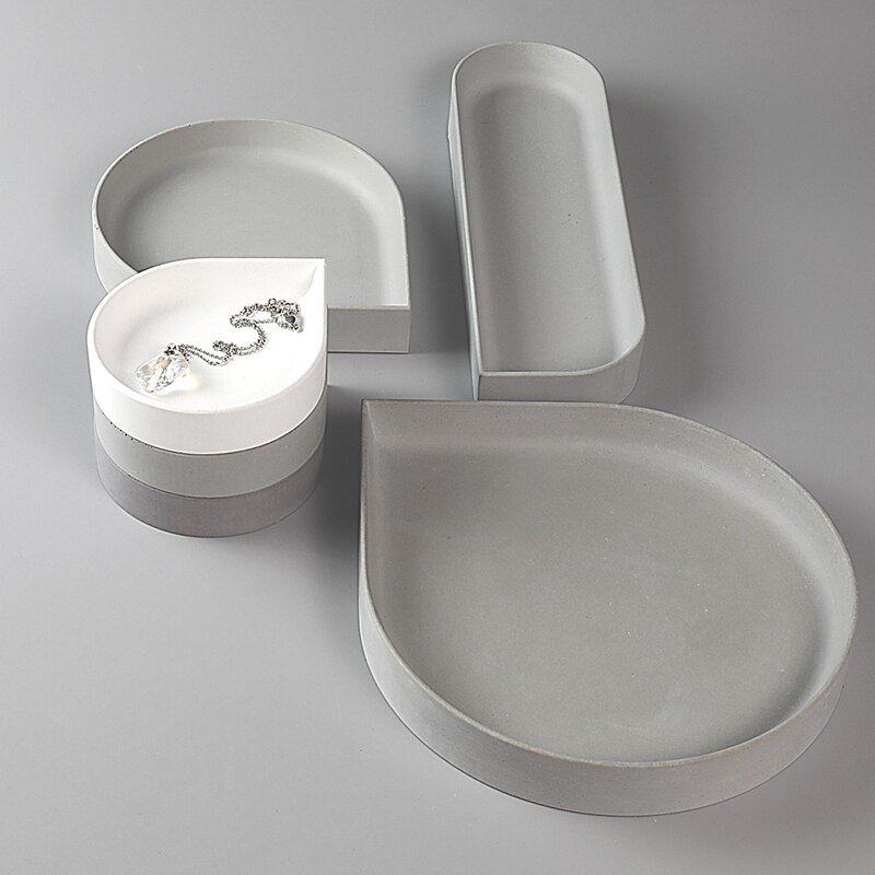 Tray mold storage box combination silicone mold cement plaster place piece water home storage tray silicone mold