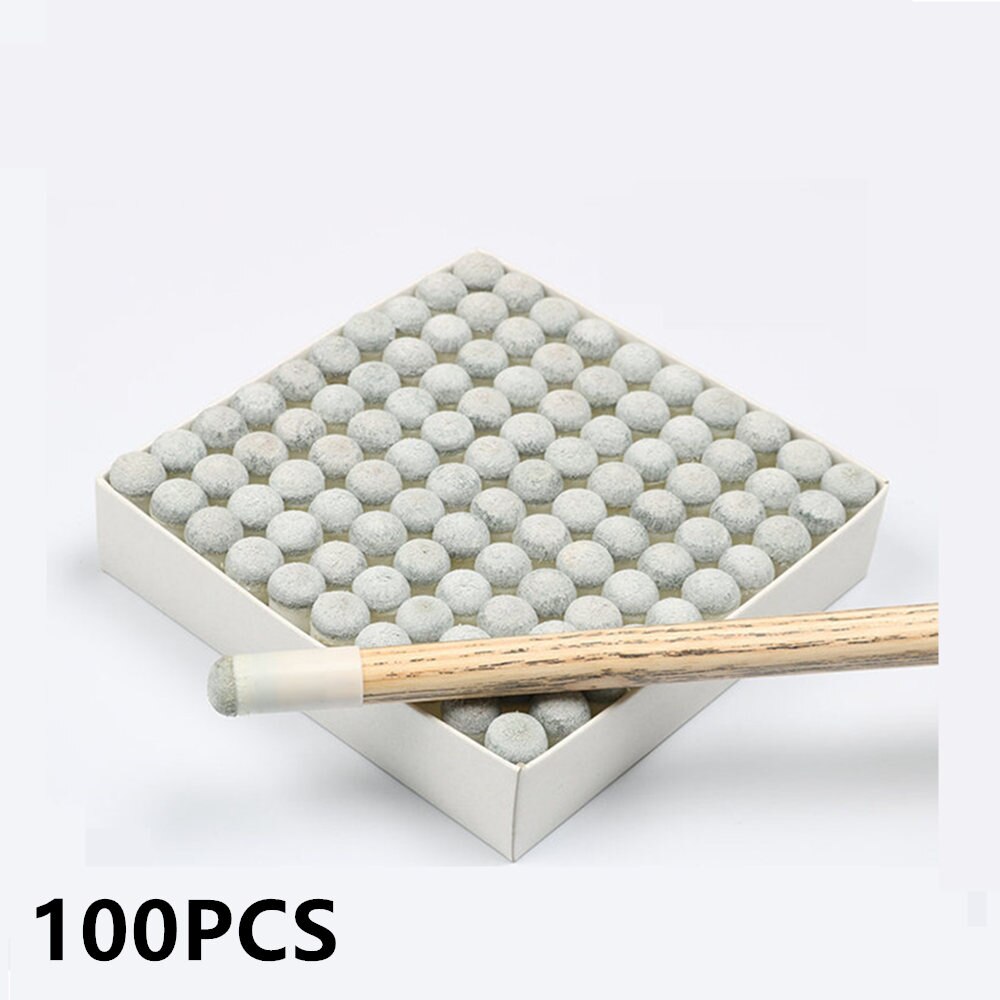100 stk billardkø tilbehør 9/10/12/13mm push-on pool snooker billard flagermus tips kø pool tips slip-on stick grå farve