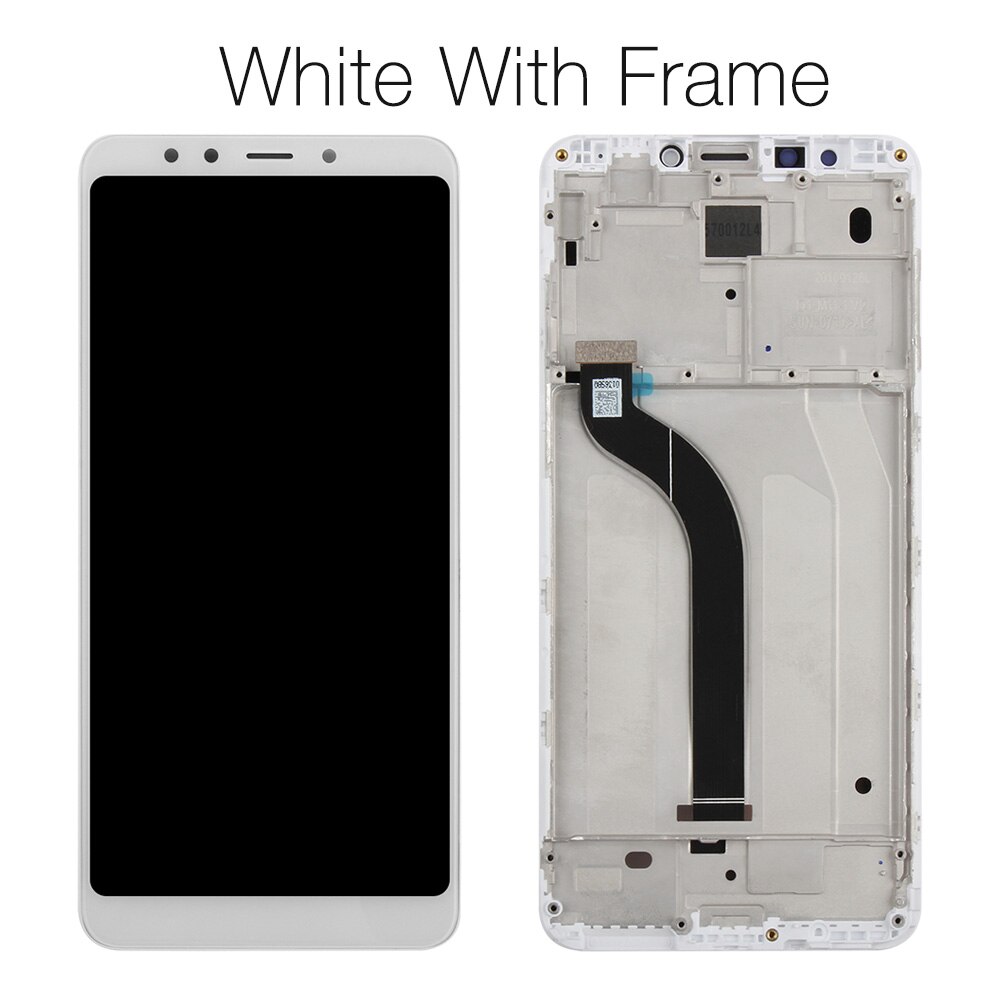 Originele Voor Xiaomi Redmi 5 Lcd Touch Screen Met Frame Digitizer Vergadering Voor Xiaomi Redmi 5 Display Te Vervangen Onderdelen: White with Frame