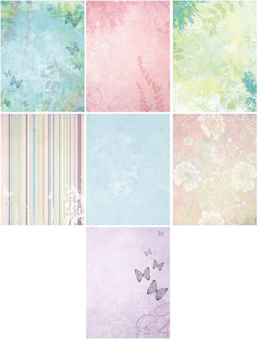 14Pcs/Lot Butterfly Retro Material Papers DIY Scrapbooking Album Diary Decorative Paper Scrapbooking Paper