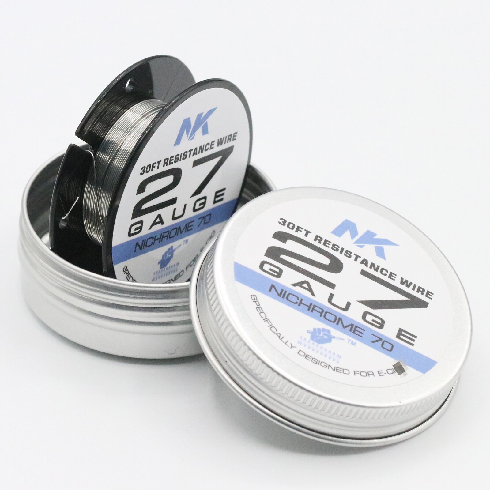 30Ft Ni80 Ni70 KA1 AWG 24 26 27 28 29 30 calibro originale NK Vape Wire per MTL RTA RBA bobina resistenza al riscaldamento filo: Ni70 27G 30Ft