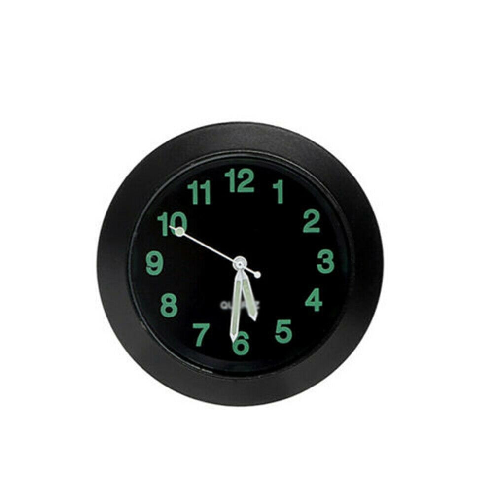 Horloge de voiture intérieure intérieure en métal chromé noir évent Quartz analogique montre pince pièces de rechange