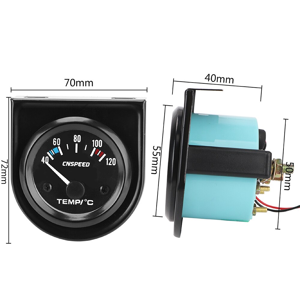 Water Temperature Meter Automobile Vehicle Meter Car Gauge Voltmeter 12V 2" 52mm 0-100PSI Oil Pressure Gauge