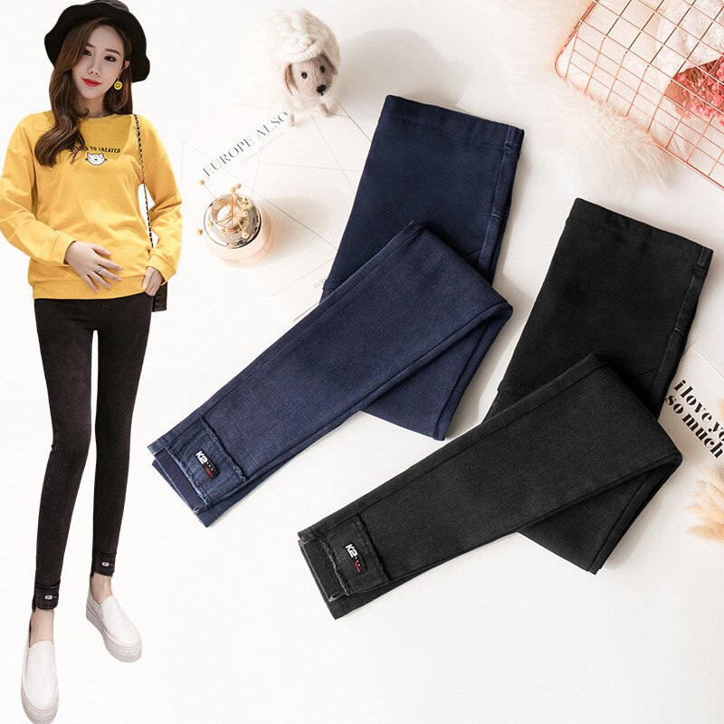 Jean slim pour femmes enceintes, vêtement de maternité, pantalon extensible, Denim Gravidas, printemps été
