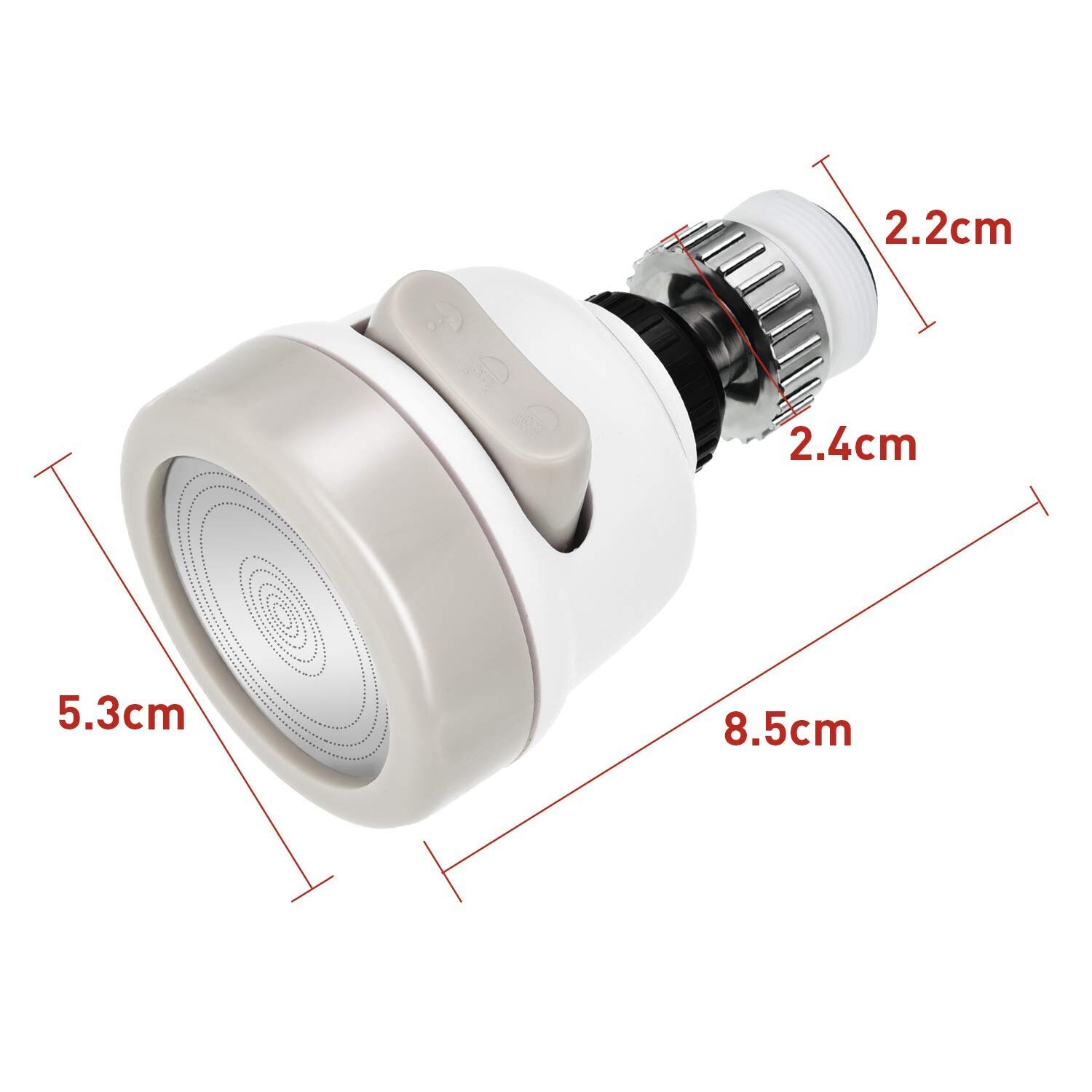 -2 Pack Kitchen Water Spray Water Saving Faucet Sprayer 360 Degree Rotate Tap Nozzle Adjustable Faucet Head Aerator