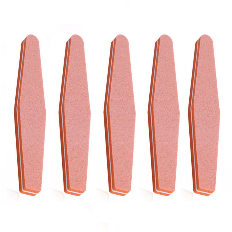 100/180 Nail Files Double Side Nail Buffer Nail File Trimmer Nail Buffers Slim Thick Nail Tools Manicure Supplies: 5PCS   ORANGE