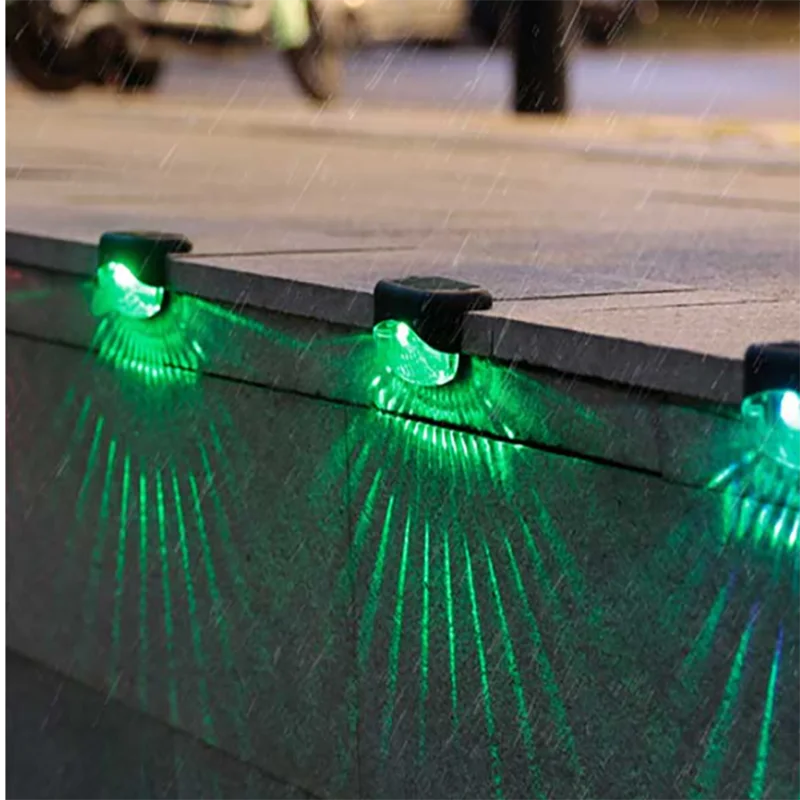 Solcelledrevne terrasselamper 10- pak udendørs trinlys vandtæt led solcellelampe til gelænder trapper trinhegn have terrasse og sti: Rose / 31-40w
