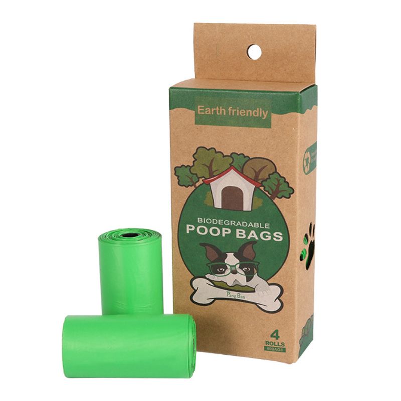 Biodegradable Poop Bags Pet Puppy Dog Waste Bags Leak-Proof Kitchen Trash Bag: Green1