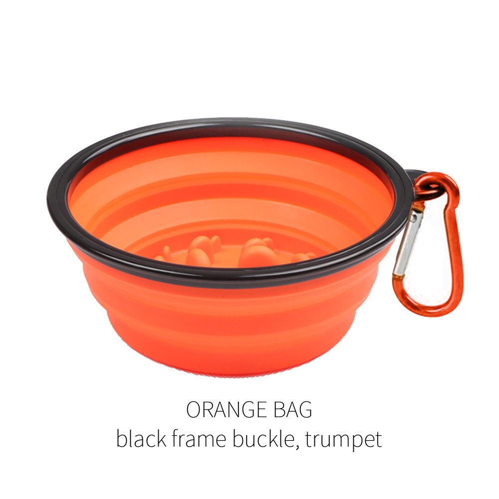 Pesant bol pour animaux de compagnie 6 couleur chien soins de santé Portable étanche pliable numérique bol pour animaux de compagnie sain animal de compagnie lent bol de nourriture 2 taille