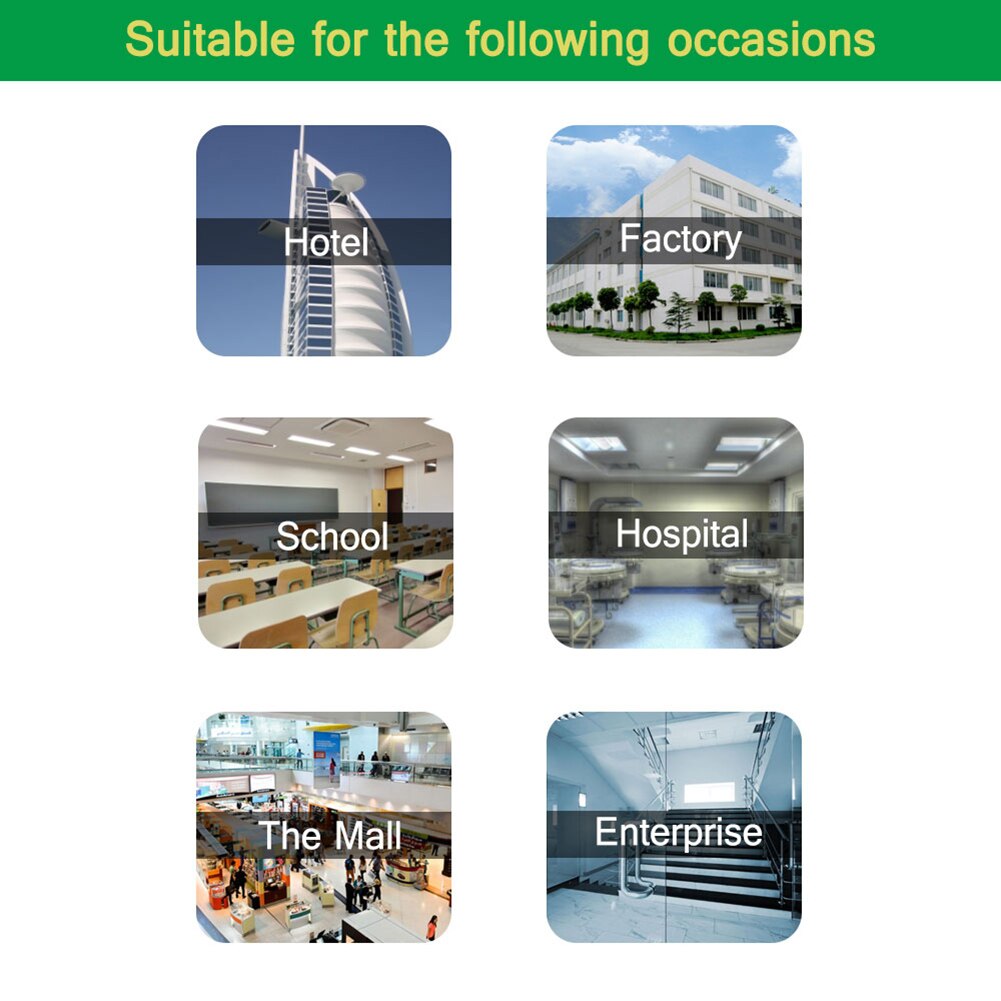 8pcs Photoluminescent Fire Exit Sign 300x100mm Plastic All Direction Arrows GK99