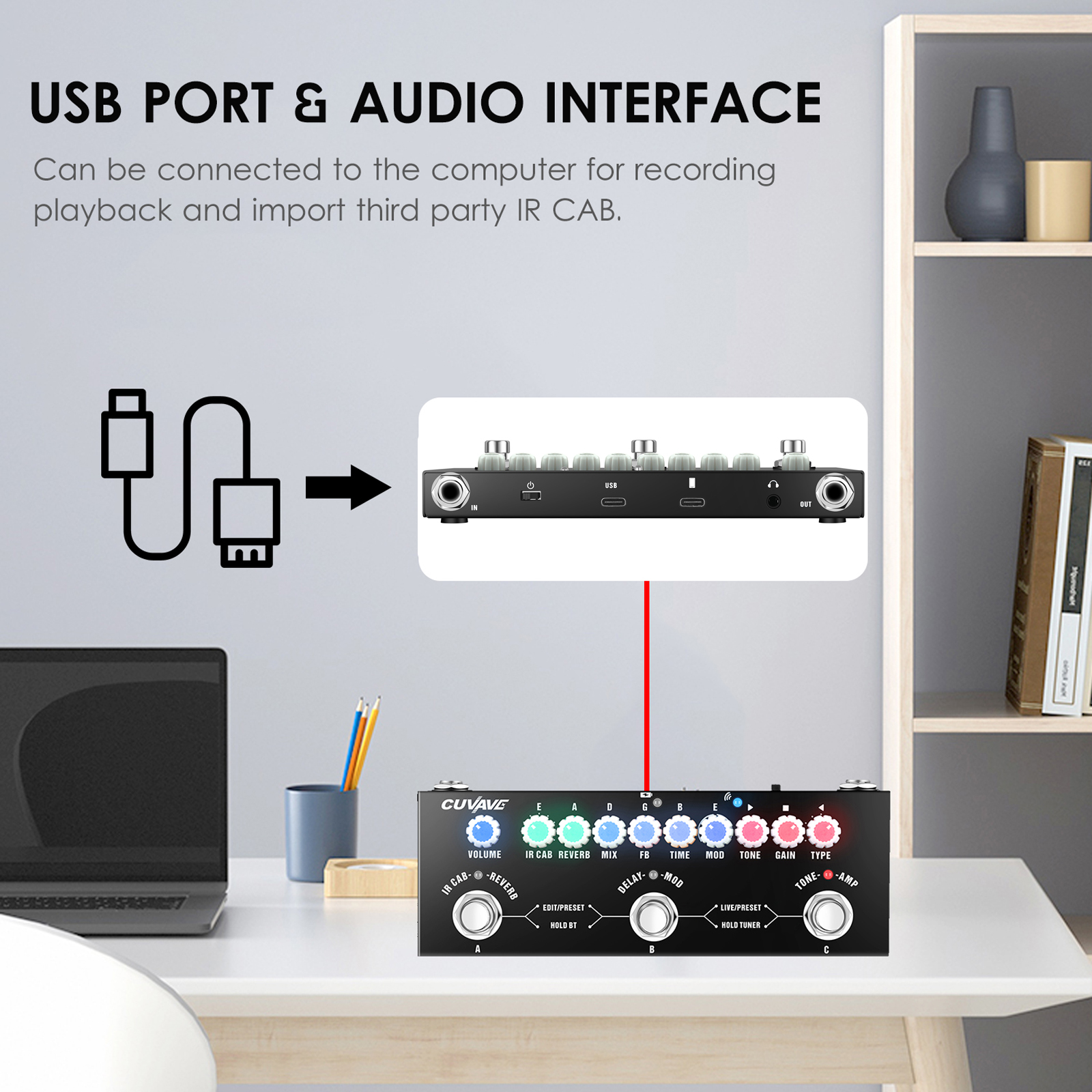 Punbaby-Pédale d'effet JECombined électrique multifonctionnelle portable, VAVE toxique, lecture de musique sans fil, téléphone portable