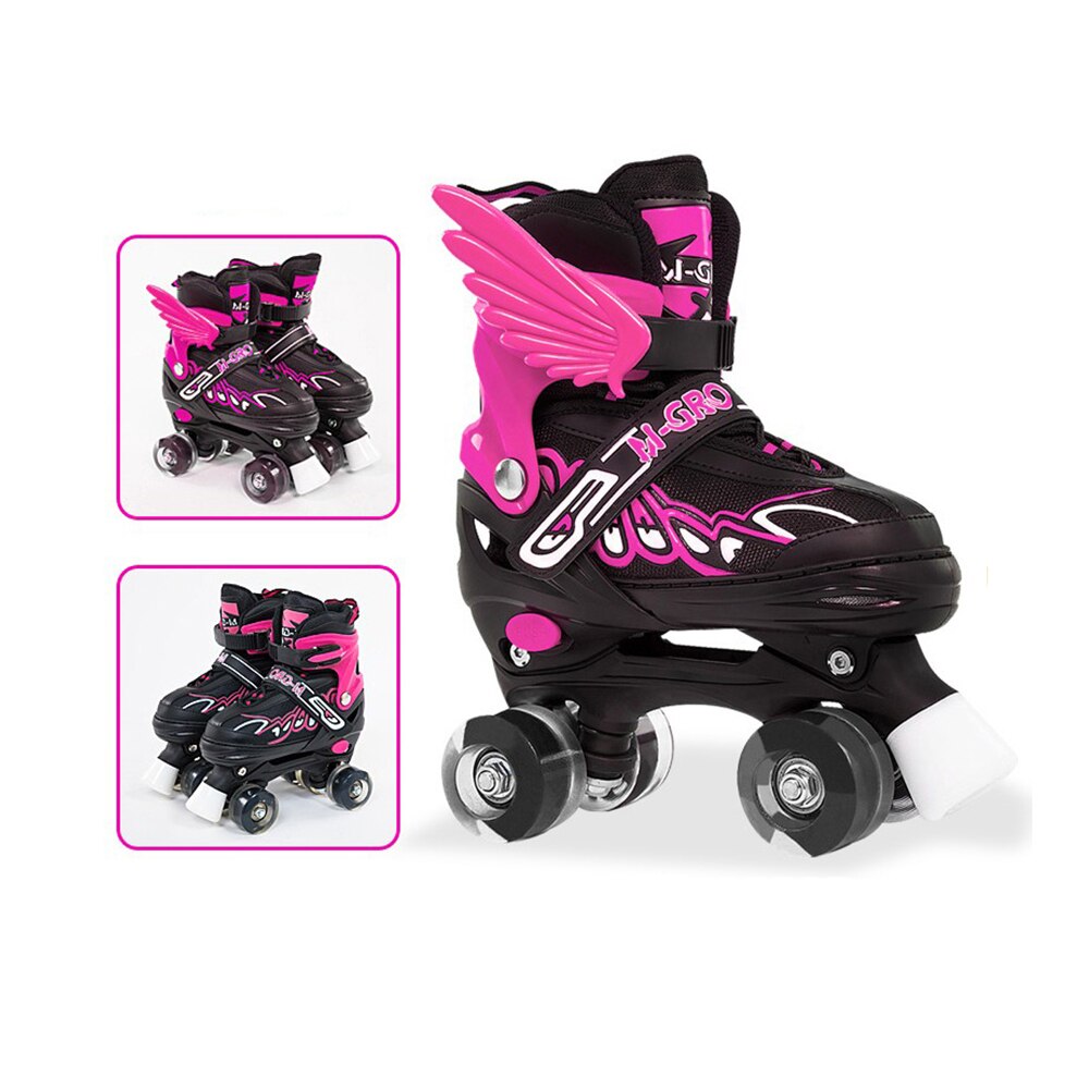 neue Kinder Einstellbare Skates Rollschuhe Jungen Mädchen kinder Rollschuhe Schuhe Flash 4-Räder Außen Sport skates