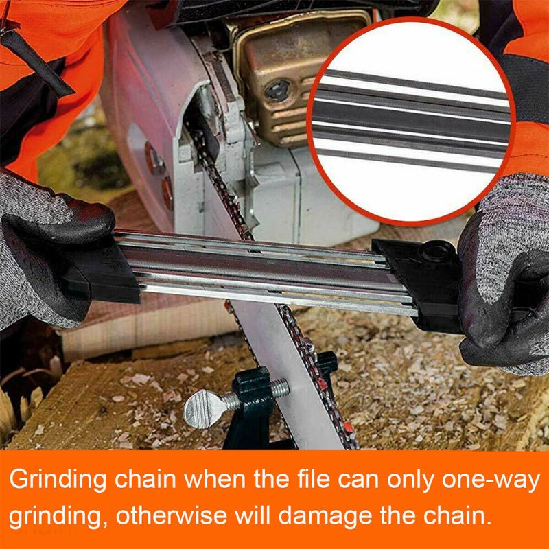 2 IN 1 Metal Easy Chainsaw Chain File Sharpener 4.8mm