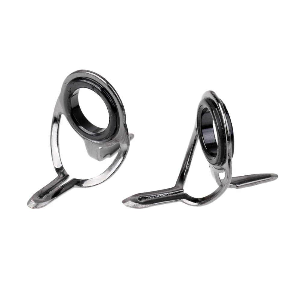 10Pcs Stainless Steel Fishing Rod Guides Tips Repair Kit Ceramic Eye Rings Tangle Free Size 6# - 30#: 8