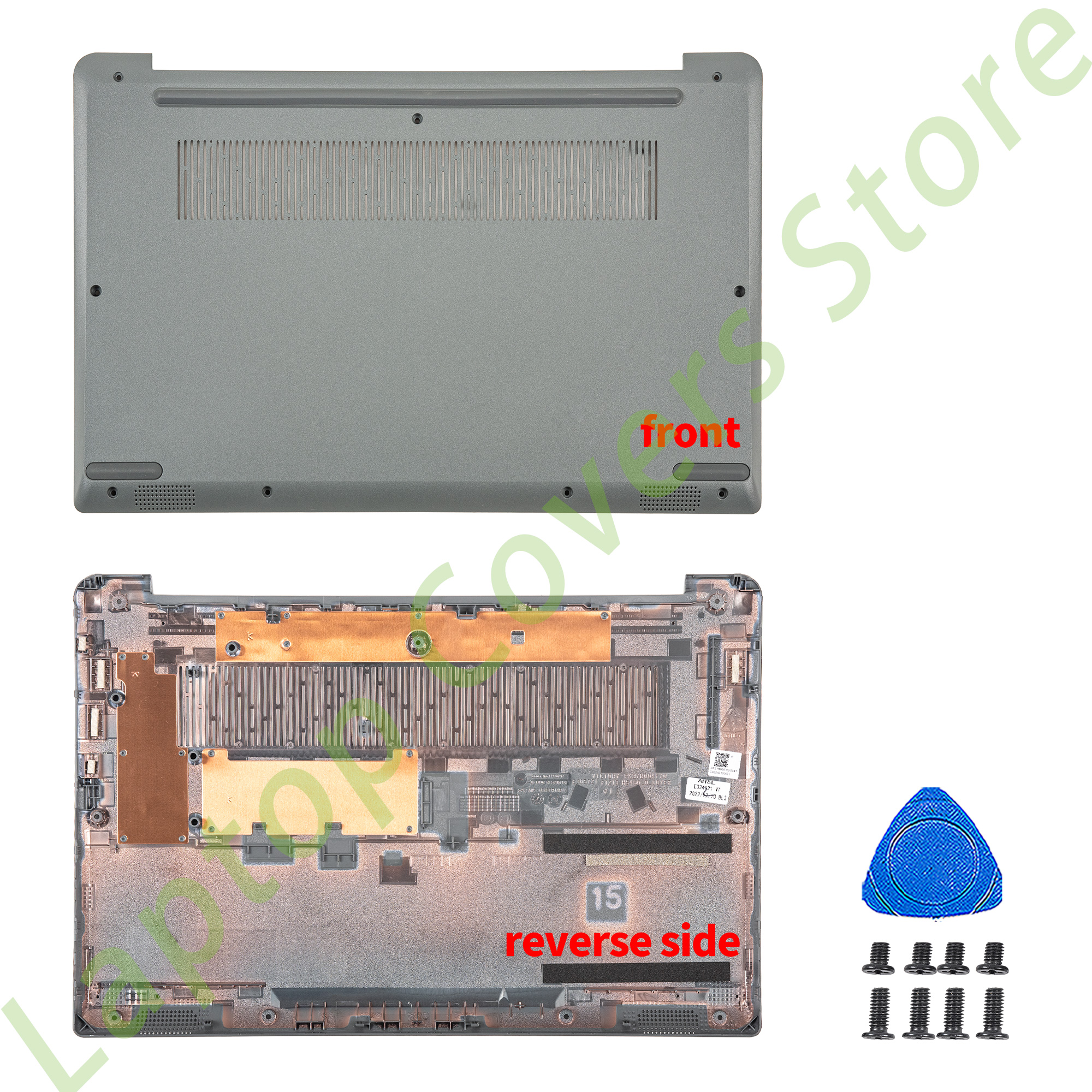 Case For Ideapad 3 15ALC6 15ADA6 3-15ITL6 Back Cover Bezel Palmrest Bottom case Touchpad Parts Silver color Replacement: dark green